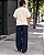 Calça Baggy Lavagem Jeans Escura - Imagem 4