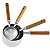 Conjunto 4 Copos Medidores Inox com Cabo de Madeira Acácia - Imagem 1