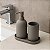Kit 3 Peças de Banheiro em Cerâmica Cinza - Imagem 3