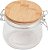 Kit 2 Pote de Vidro 450ml Tampa de Bambu Trava Hermética – Porta Mantimentos, Café, Açúcar, Temperos - Imagem 2