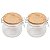 Kit 2 Pote de Vidro 450ml Tampa de Bambu Trava Hermética – Porta Mantimentos, Café, Açúcar, Temperos - Imagem 1