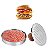 Molde de Hambúrguer 12cm inox com Cabo de Madeira Modelador Prensa Hamburguer Artesanal - Imagem 4