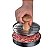 Molde de Hambúrguer 12cm inox com Cabo de Madeira Modelador Prensa Hamburguer Artesanal - Imagem 1