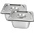 Kit 2 Cuba GN 1/6 Inox 100mm Sem Alça e Tampa Gastronômica - Imagem 1