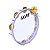 PANDEIRO 12 GOPE 647BBC CRISTAL BRANCO PROFISSIONAL - Imagem 2