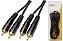 CABO AUDIO 5M 2RCA/2RCA MXT C/TERRA 5MM PRETO/DOURADO 81349 - Imagem 3