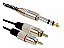 CABO AUDIO 1,8M 2RCA/P10S MXT 24K DOURADO 81634 - Imagem 4