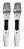 MICROFONE S/FIO MAO DUPLO KADOSH K502M BRANCO - Imagem 3
