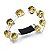 PANDEIRO MEIA LUA TORELLI TP329 CRISTAL DOURADO - Imagem 3