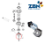 BUCHA DE PLÁSTICO DO MOTOR DO MOINHO HORIZONTAL GAGGIA/SAECO - 11002873 - Imagem 2