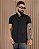 Camisa Preta Gola Padre - Manga Curta - Imagem 1