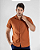 Camisa Terracota Manga Curta Slim - Gola Italiana - Imagem 2