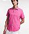 Camisa Rosa Pink Manga Curta Slim - Gola Italiana - Imagem 2