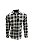 Camisa Xadrez Cinza Linho - Manga Longa - Imagem 2