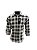 Camisa Xadrez Cinza Linho - Manga Longa - Imagem 1