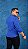 Camisa Azul Royal Gola Italiana - Manga Longa - Imagem 2