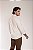 Camisa Off - White Acetinado Gola Italiana - Manga Longa - Imagem 2