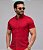 Camisa Vermelho Gola Padre - Manga Curta - Imagem 3