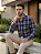 Camisa Xadrez Azul Flanela - Manga Longa - Imagem 2