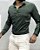 Camisa Verde Militar Manga Longa Slim - Gola Italiana - Imagem 1
