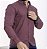 Camisa Estampada Vinho Manga Longa Slim - Gola Italiana - Imagem 1