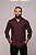 Camisa Marrom Café Manga Longa Slim - Gola Italiana - Imagem 1