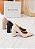 SCARPIN LIA LINE OFF WHITE SALTO BLOCO ALTO - Imagem 1