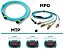 Cordões Ópticos de Fibra MPO / MTP Simplex ou Duplex, OM3 ou OM4 50/125 Revestimento COG ou LSZH - Imagem 1