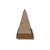 Escultura decorativa pirâmide de mármore com base de metal dourada - Imagem 1