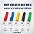 Kit 5 Cores Terminal Garfo U 6mm Plug Banana 4mm Safiratec KAC-U06A5 - Imagem 4