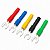 Kit 5 Cores Terminal Garfo U 6mm Plug Banana 4mm Safiratec KAC-U06A5 - Imagem 1