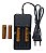Carregador + 4 Baterias 14500 3.7v 6800mah Lanterna Tática - Imagem 1