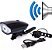 Farol Led Bike C/ Buzina Bicicleta Recarregável Usb - Preto - Imagem 1