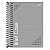 Caderno universitário capa dura 10x1 200 folhas Brief Case Cinza Spiral - 01 unidade - Imagem 1
