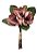 Ramalhete Magnolia Vermelha Petalas de Eva Pintado a mão e folhas 26cm - Imagem 1