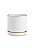 Cachepot em cerâmica branco filetado G - Imagem 1