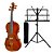 Kit Viola De Arco Eagle VA 150 Estante Partitura e Case - Imagem 1