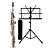 Kit Saxofone Soprano (Bb) Eagle SP 502 N Estante Com Case - Imagem 1