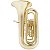Tuba 4/4 c/ 4 pistos Schieffer em Si Bemol c/ corpo Laqueado (dourado) e case super luxo - S991-L - Imagem 2