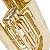 Tuba 4/4 c/ 4 pistos Schieffer em Si Bemol c/ corpo Laqueado (dourado) e case super luxo - S991-L - Imagem 3