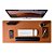 Deskpad 90x40 Extra Grande Mouse Pad  KingPad em Couro Sintético  - Caramelo - Imagem 1