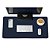 Deskpad 90x40 Extra Grande Mouse Pad  KingPad em Couro Sintético  - Azul Marinho - Imagem 1