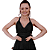 Vestido elegante Preto madrinha e convidadas tule brilhoso - Imagem 3