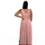 Vestido Rose brilho Tule fenda Vestido madrinha Rose longo fenda - Imagem 2