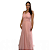 Vestido Rose brilho Tule fenda Vestido madrinha Rose longo fenda - Imagem 3