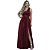 Vestido madrinha marsala com fenda Vestido de festa Marsala - Imagem 1