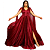 Vestido de Festa Longo de Lurex Com Capa Marsala - Imagem 1