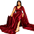 Vestido de Festa Longo de Lurex Com Capa Marsala - Imagem 2