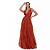 Vestido Terracota Madrinha  longo com Camadas de Tule - Imagem 1