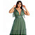Vestido Verde Oliva para Madrinhas Três Marias laço no ombro - Imagem 4